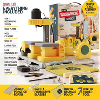 4 in 1 Woodworking Station for Kids