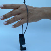 Bog Oak Keyring Phone Holder