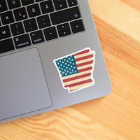 Arkansas American Flag Vinyl Decal