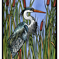 Heron Vinyl Sticker