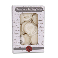 White Botanical Adhesive Wax Seal Stickers