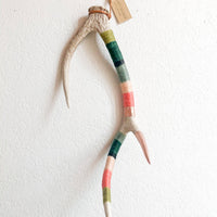 Medium Axis Wool Wrapped Deer Antler with Copper