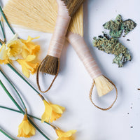 Tampico Wing Broom: Grey / Leather Cord