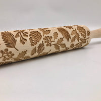 Twigs And Berries Embossed Rolling Pin