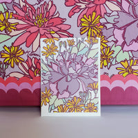 Botanical Purple Rose Blank Notecard