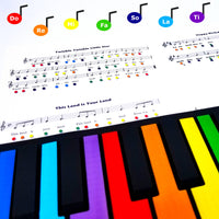 Rainbow Piano with 49 Color Coded Keys