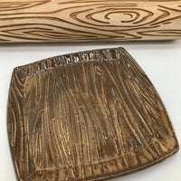 Large Wood Grain Embossed Rolling Pin