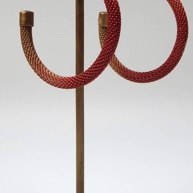 Classic Milanese Mesh Hoop Earrings