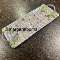 Embossed Cardinals On Birch Rolling Pin