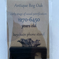 Bog Oak Keyring Phone Holder