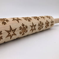 Embossed Snowflake Rolling Pin