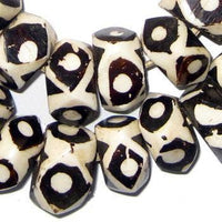 Faceted Eye Batik Bone Necklace