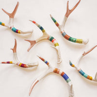 Medium Whitetail Wool Wrapped Deer Antler with Copper