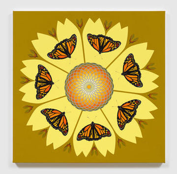 Flowers are a Beautiful Mathematics, Fibonacci Echinacea with Monarch Butterflies - Unframed Print  2/20