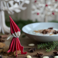 Wooden Elf Girl Bright Red