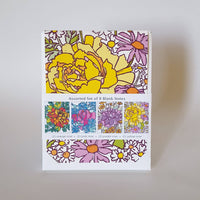 Assorted Botanical Rose Blank Note Card Set of 8