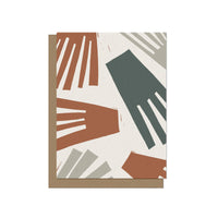 Abstract Floral Blooms Blank Card