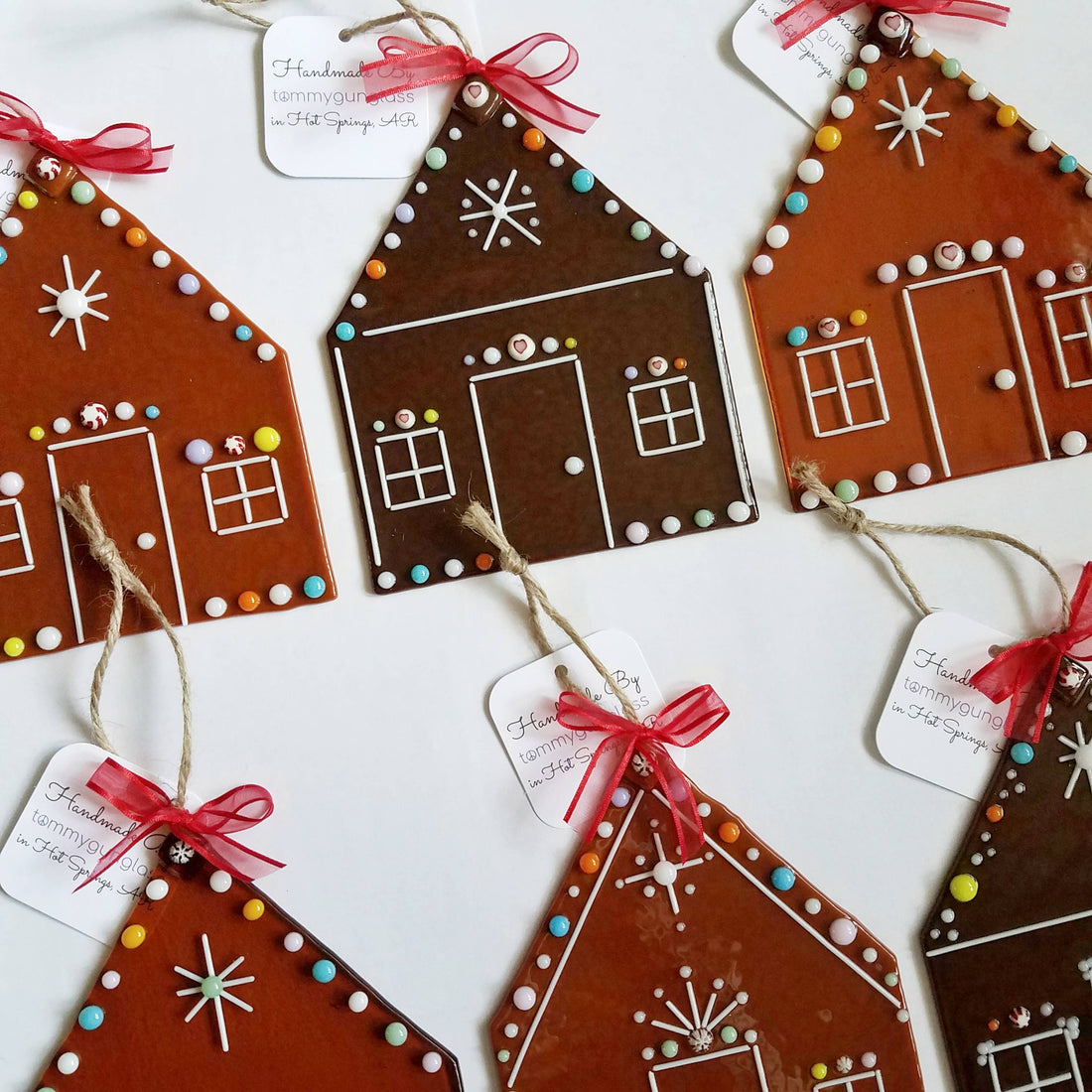 Glass Gingerbread House Collectible Ornament