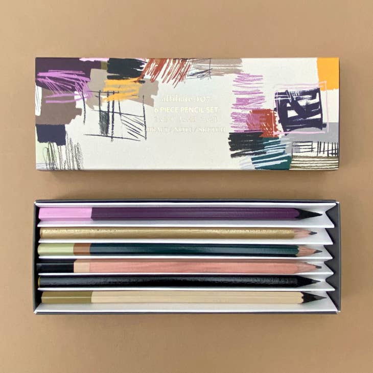 Six Piece Pencil Set- Etch
