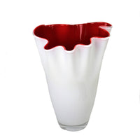 Wavy Two-Tone Glass Vase