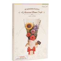 3D Wooden Flower Puzzle Pack