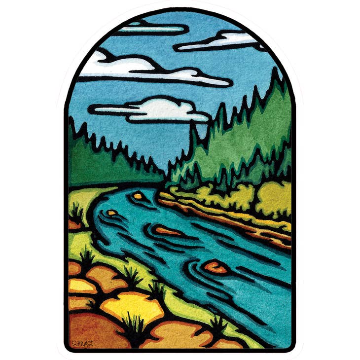 The River Vinyl Sticker