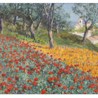 Landscape with Church Notecard