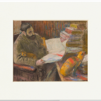 Seated Man Reading Print