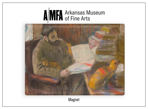 Seated Man Reading Magnet