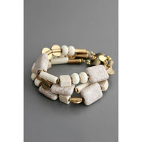 Magnesite & Brass Bracelet