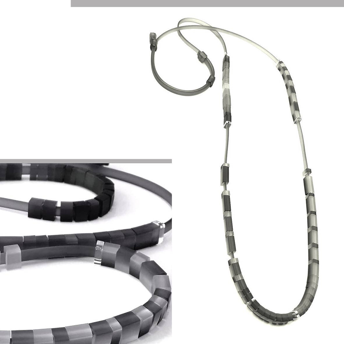 Infinite Domino Rubber Necklace