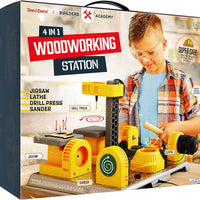 4 in 1 Woodworking Station for Kids