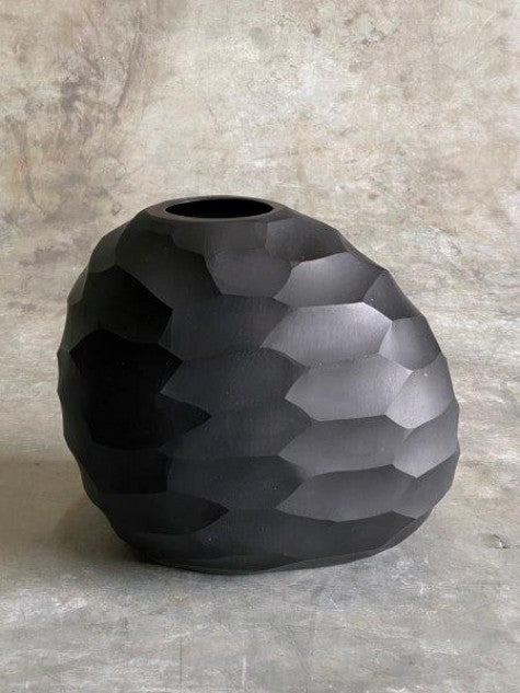 Black Short Pebble Vessel