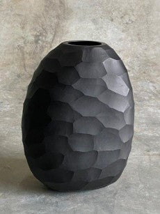 Black Tall Pebble Vessel