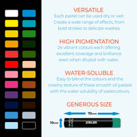 24 Artists Soft Water-Soluble Oil Pastels