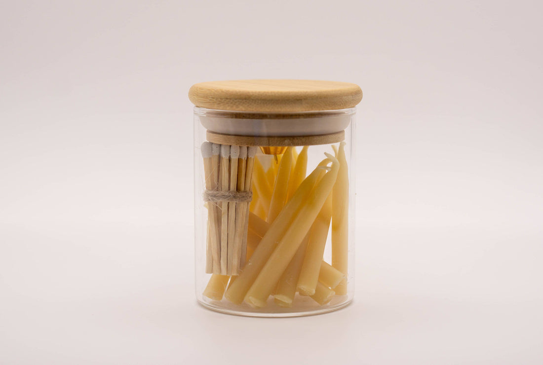 20 Minute Beeswax Mindful Candle Set: (Set of 20)