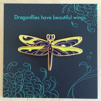 Floral Dragonfly Enamel Pin