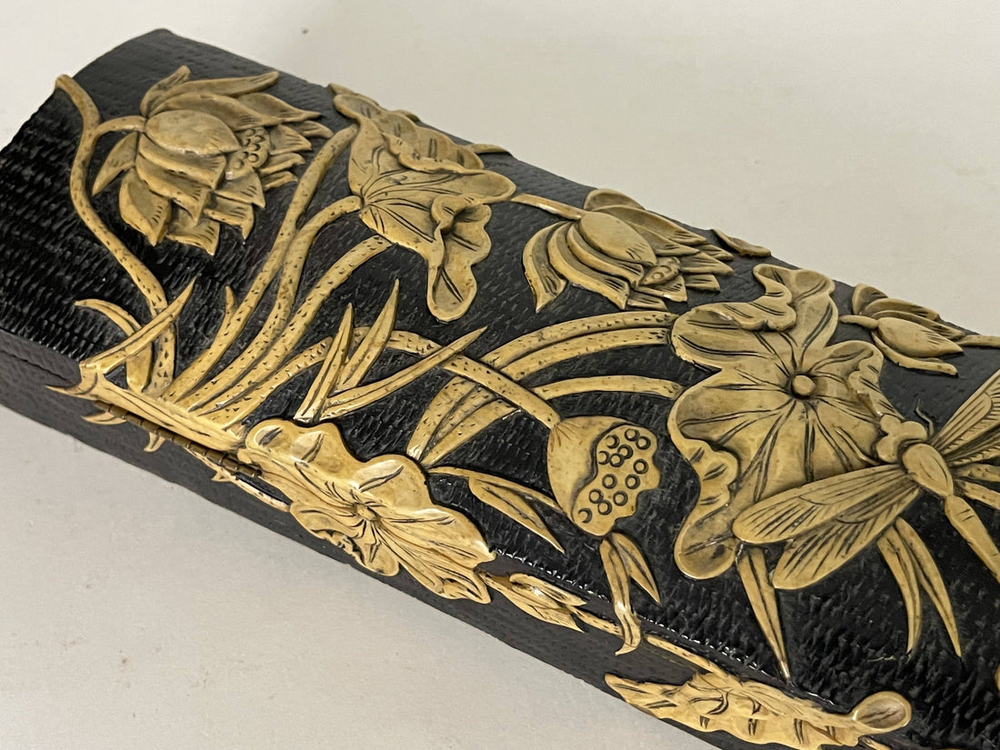 Dragonfly Lotus Soapstone Trinket Box