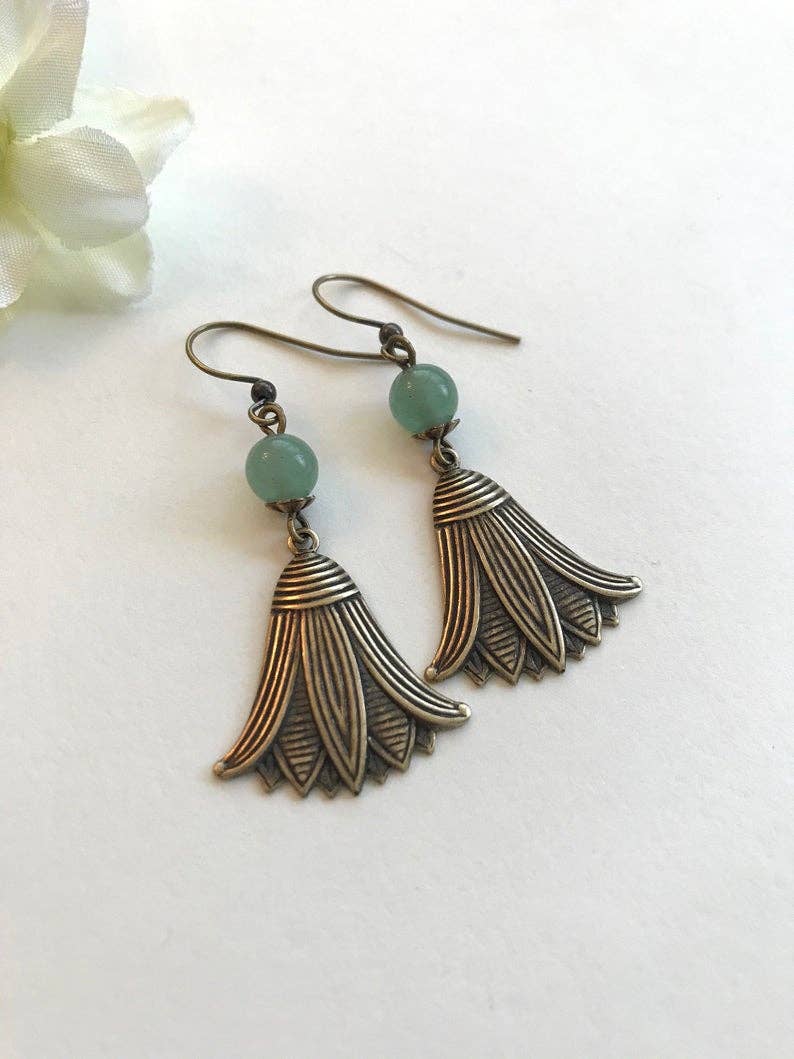 Art Nouveau Flower Earrings