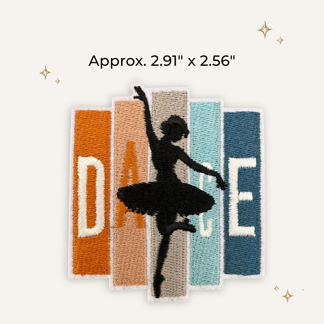 Dance Ballerina Embroidered Iron-On Patch