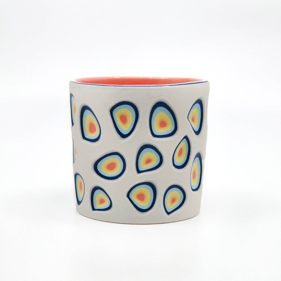 White to Coral Carved 5-Layer Tumbler