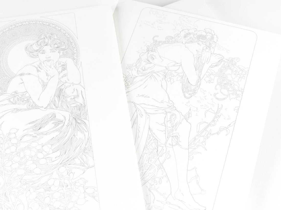 Alphonse Mucha Artists' Coloring Book