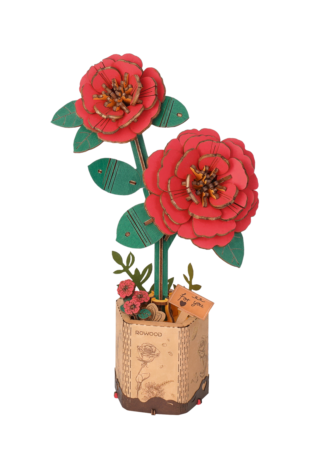 3D Wooden Flower Puzzle Pack