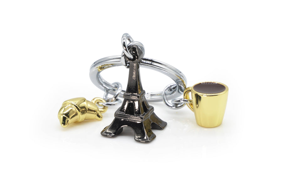 Black Eiffel Tower Keyring