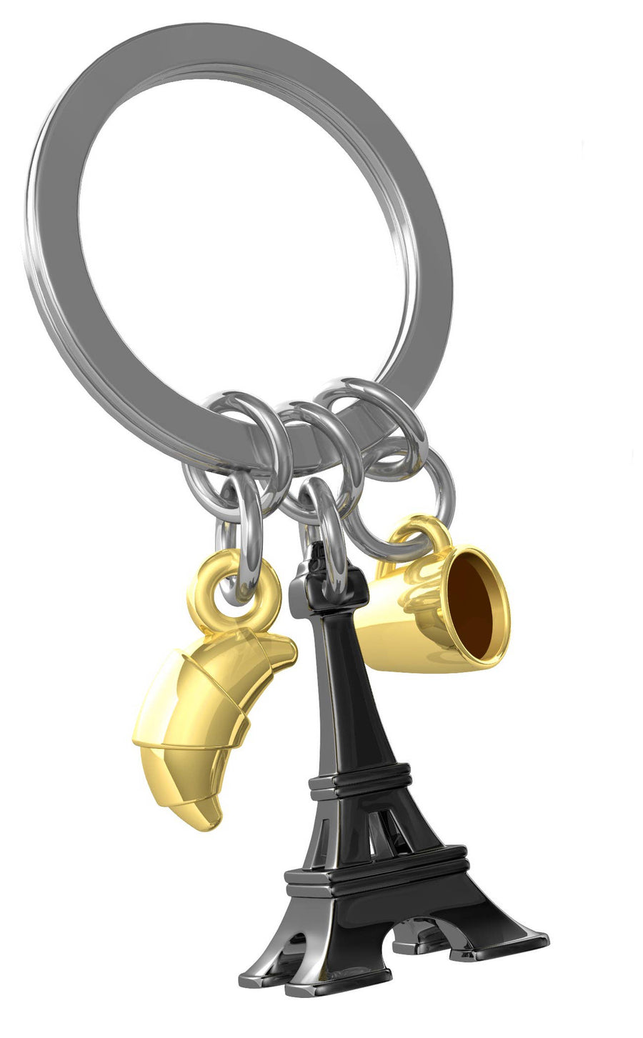 Black Eiffel Tower Keyring