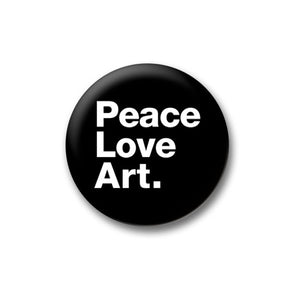 Peace Love Art Button