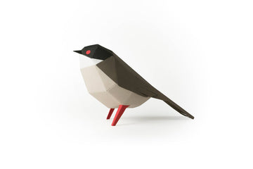Sardinian Warbler Bird 3D Paper Figure Kit