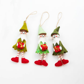 Christmas Elf Felt Ornament