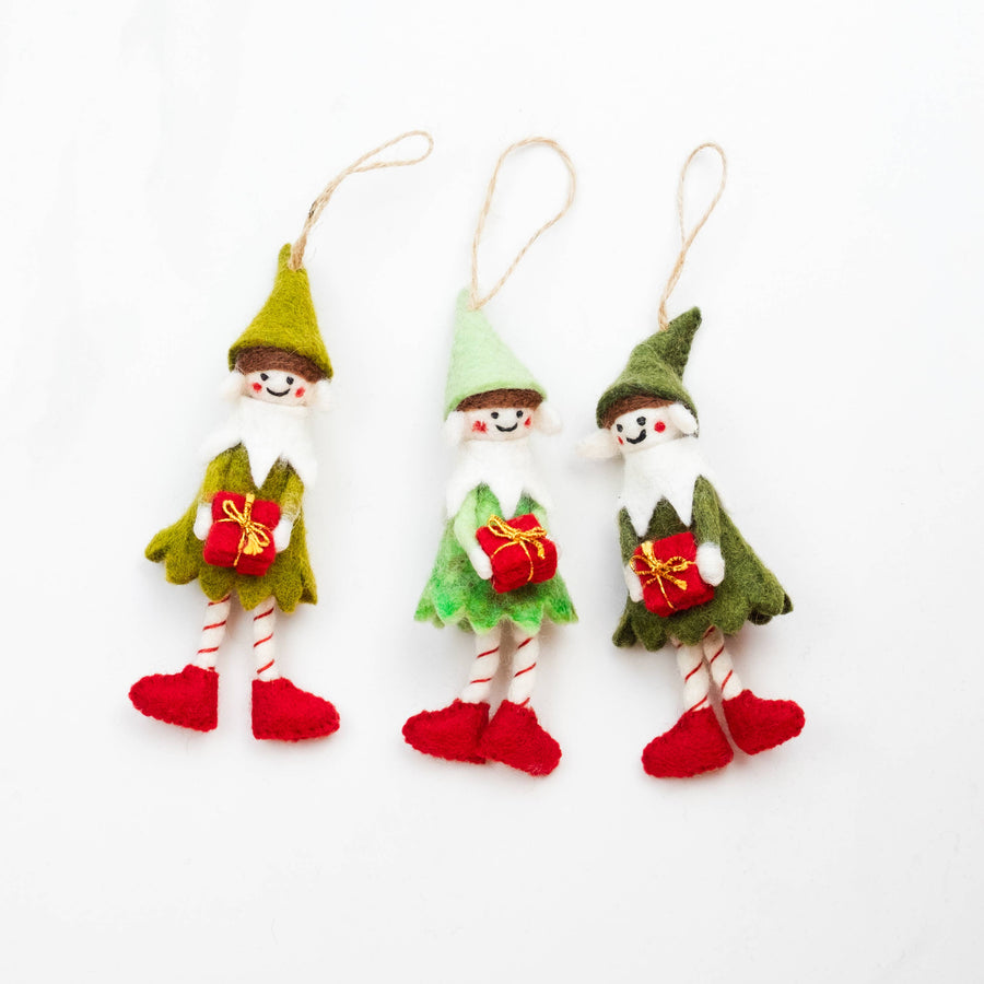 Christmas Elf Felt Ornament