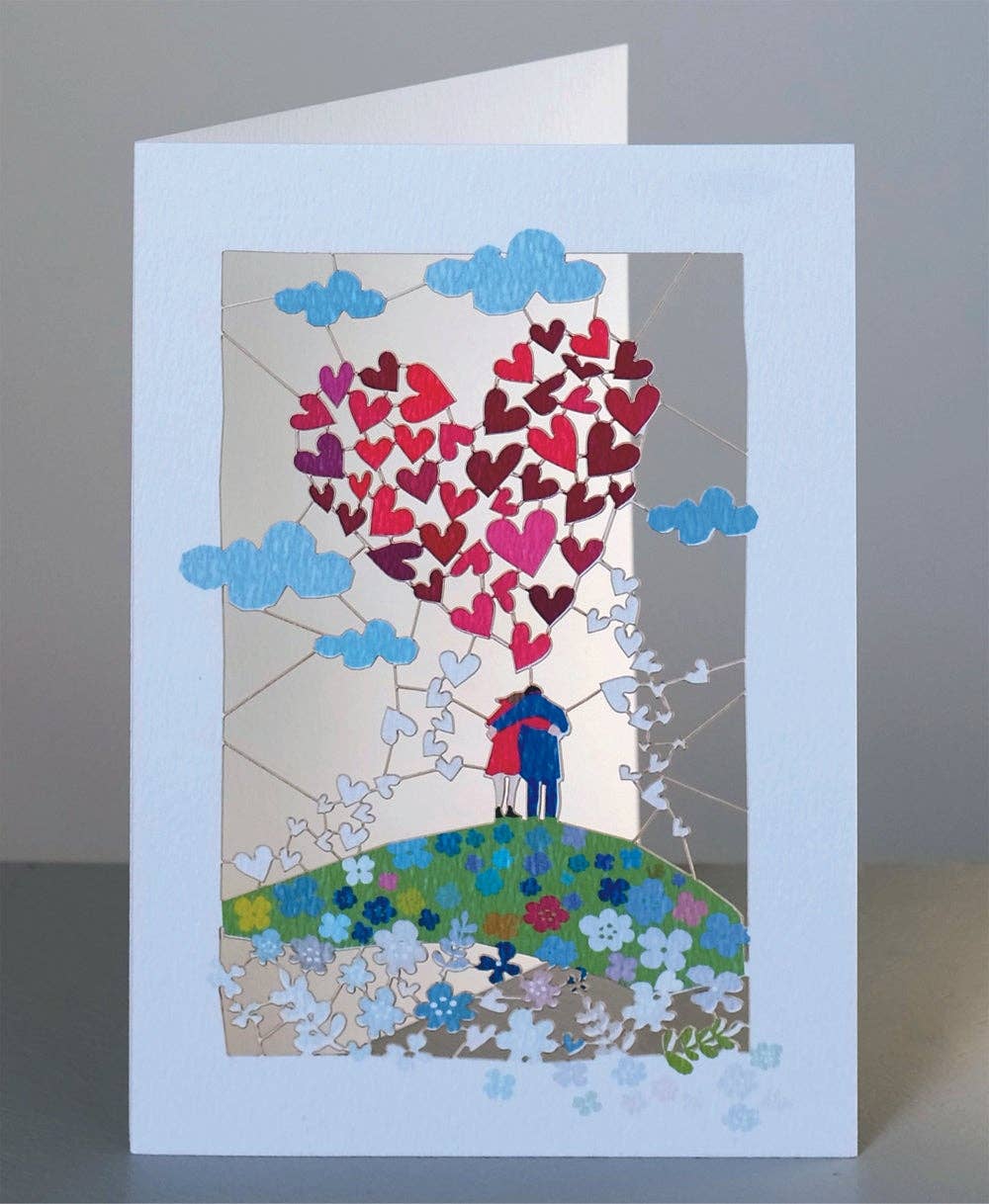 Couple with Hearts Everyday Greeting Card